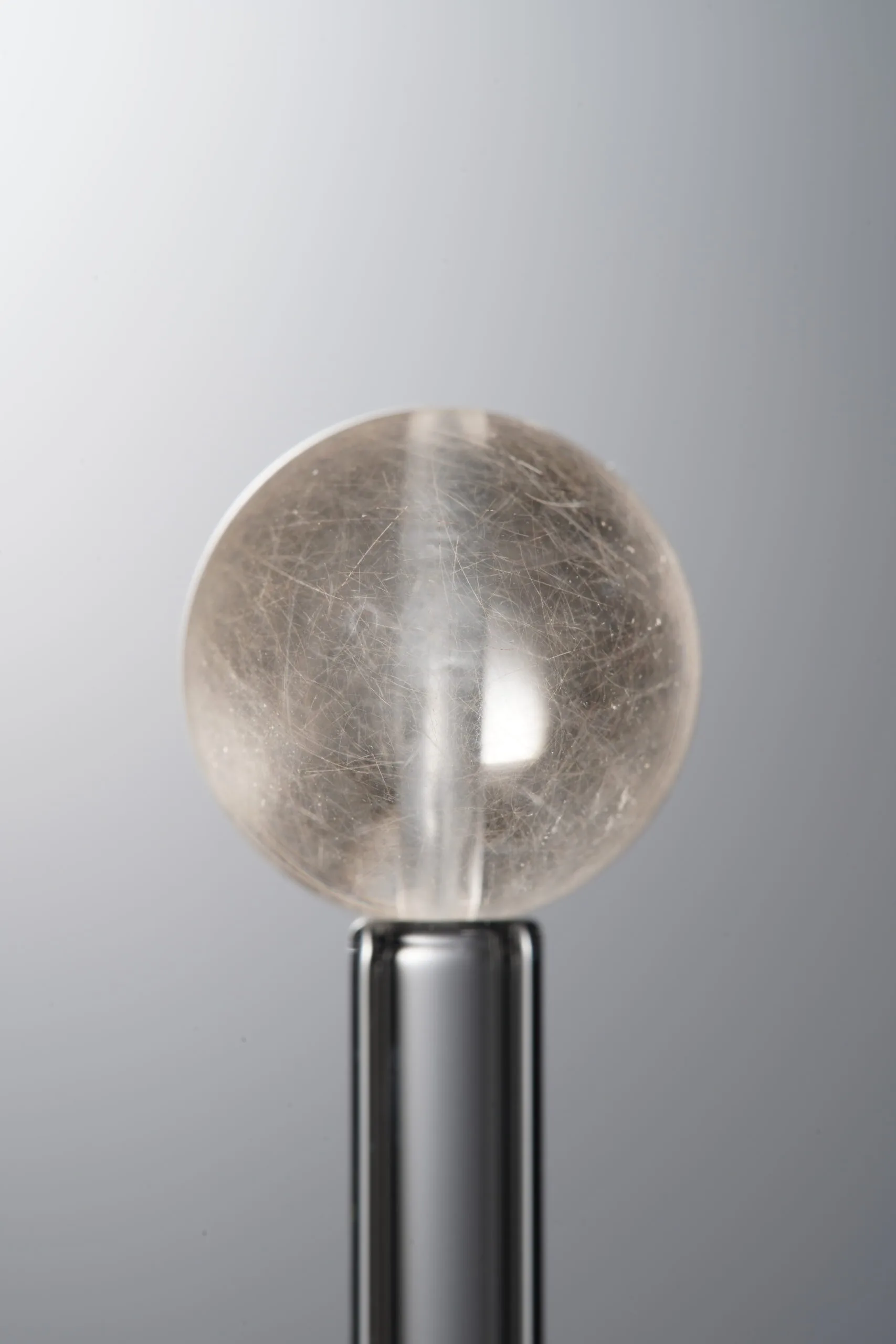 Crystal-Silver-13mm Natural Gemstone Bead - Image 3