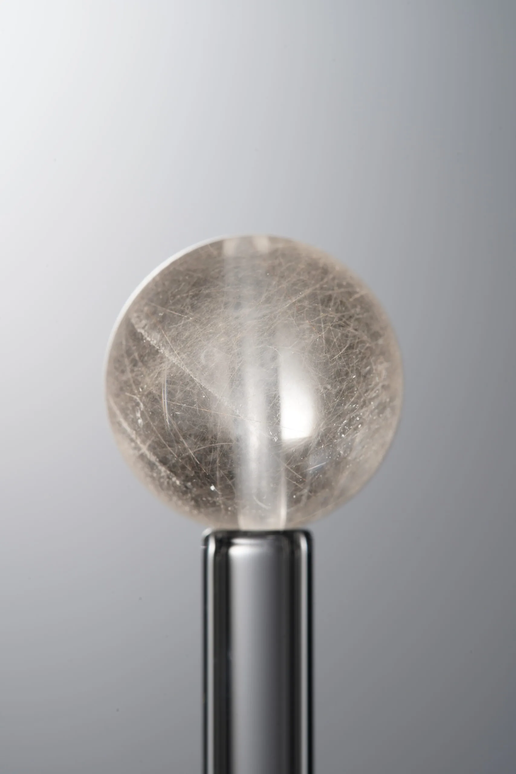 Crystal-Silver-13mm Natural Gemstone Bead - Image 2
