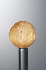 Crystal-Yellow&Gold-13mm Natural Gemstone Bead - Image 2