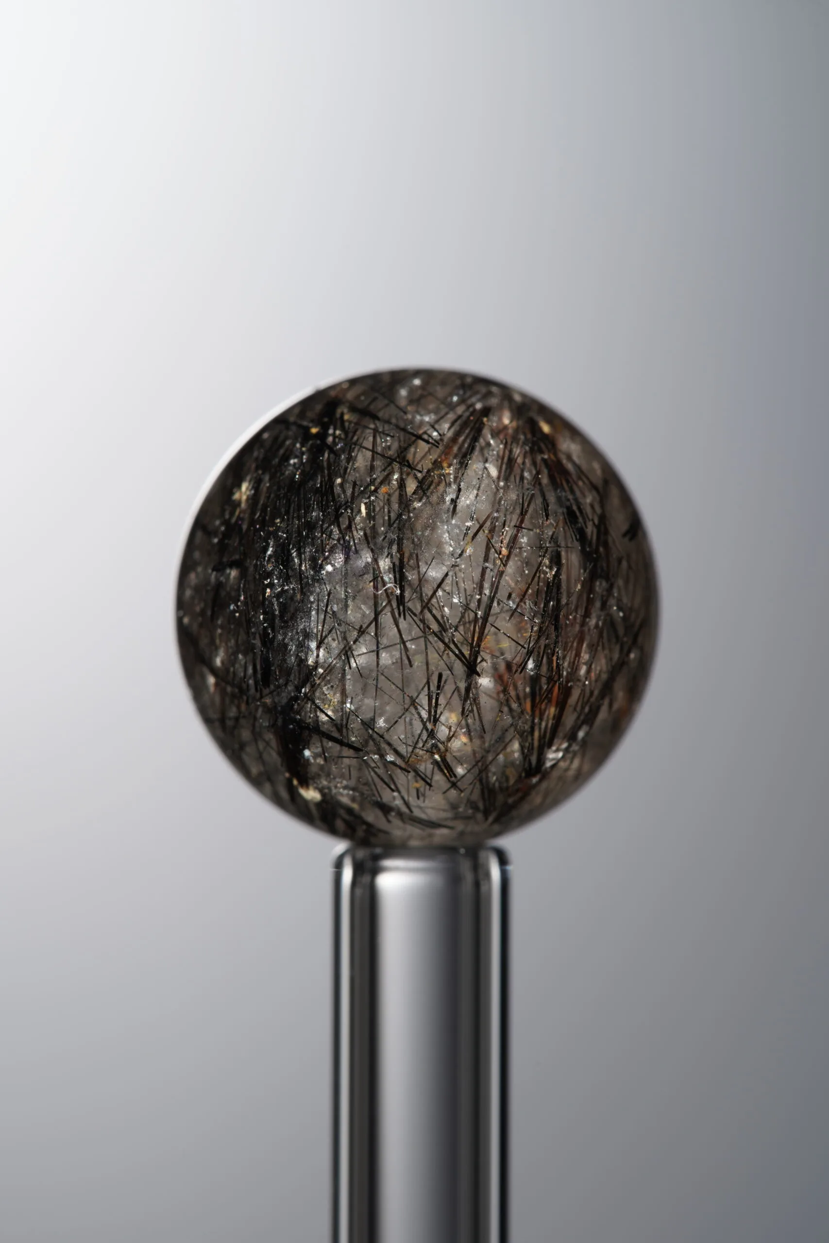 Crystal-Black-13mm Natural Gemstone Bead - Image 1