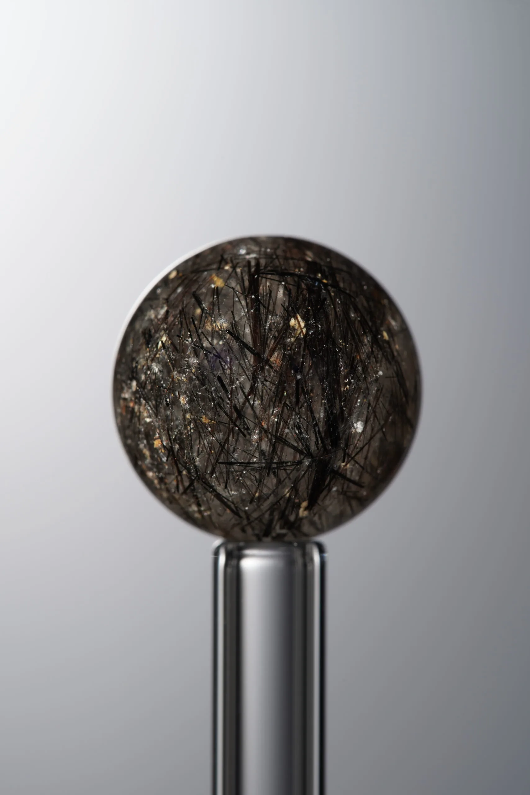 Crystal-Black-13mm Natural Gemstone Bead - Image 3