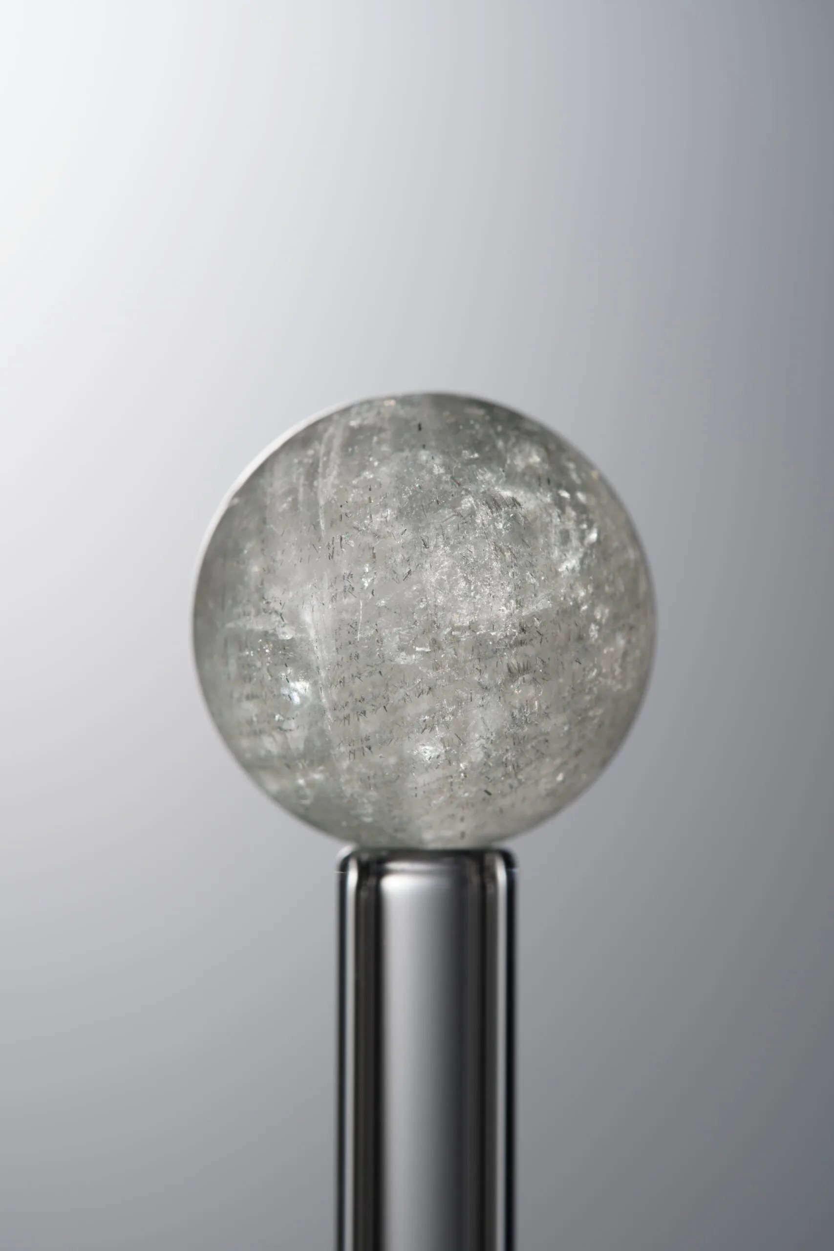 Crystal-Gray-13mm Natural Gemstone Bead - Image 2
