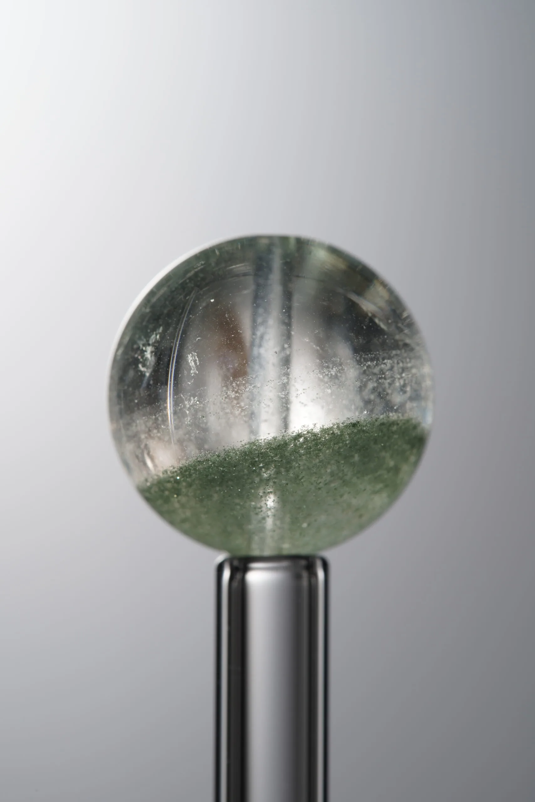 Crystal-Green-14mm Natural Gemstone Bead - Image 1