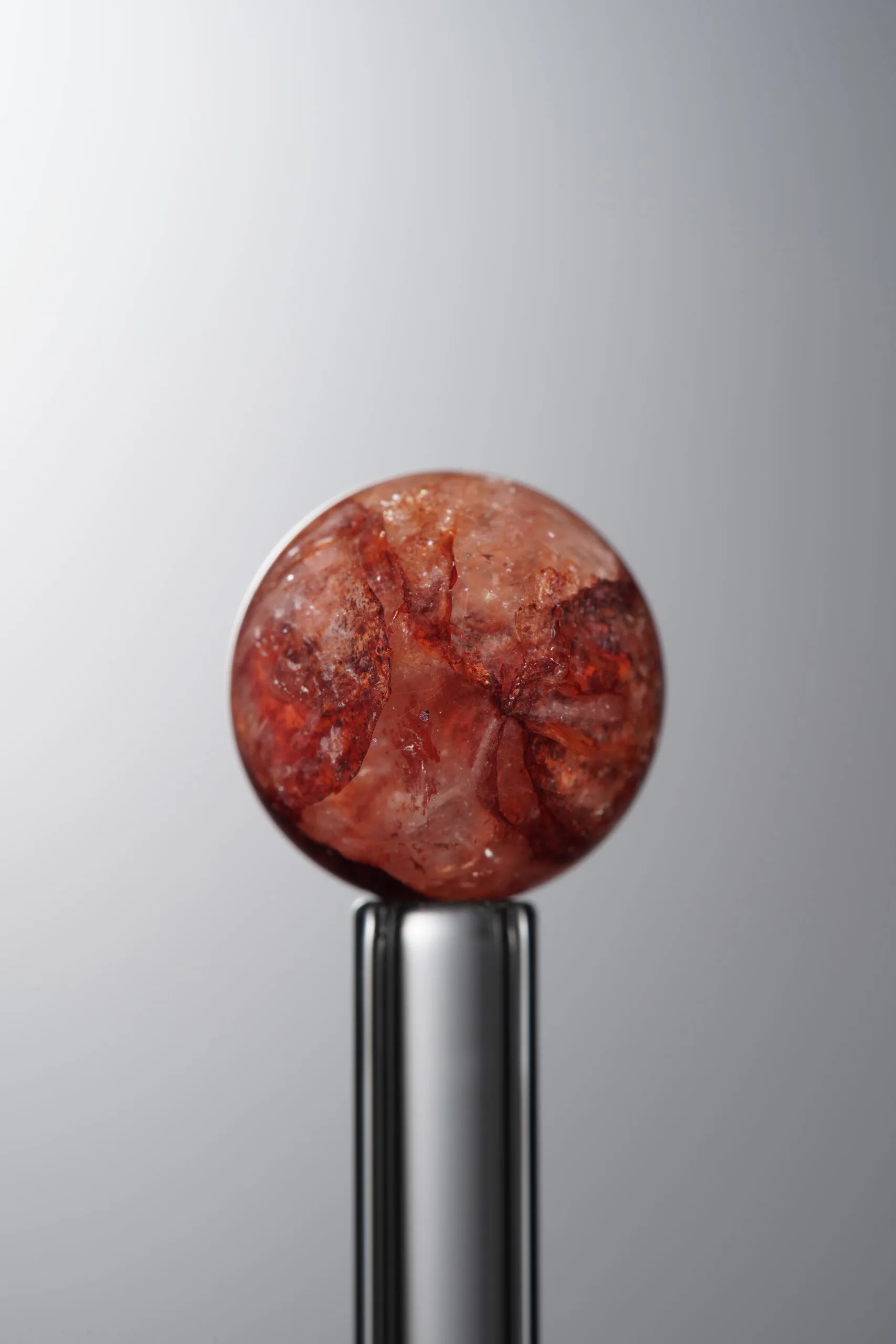 Crystal-Red-12mm Natural Gemstone Bead - Image 2