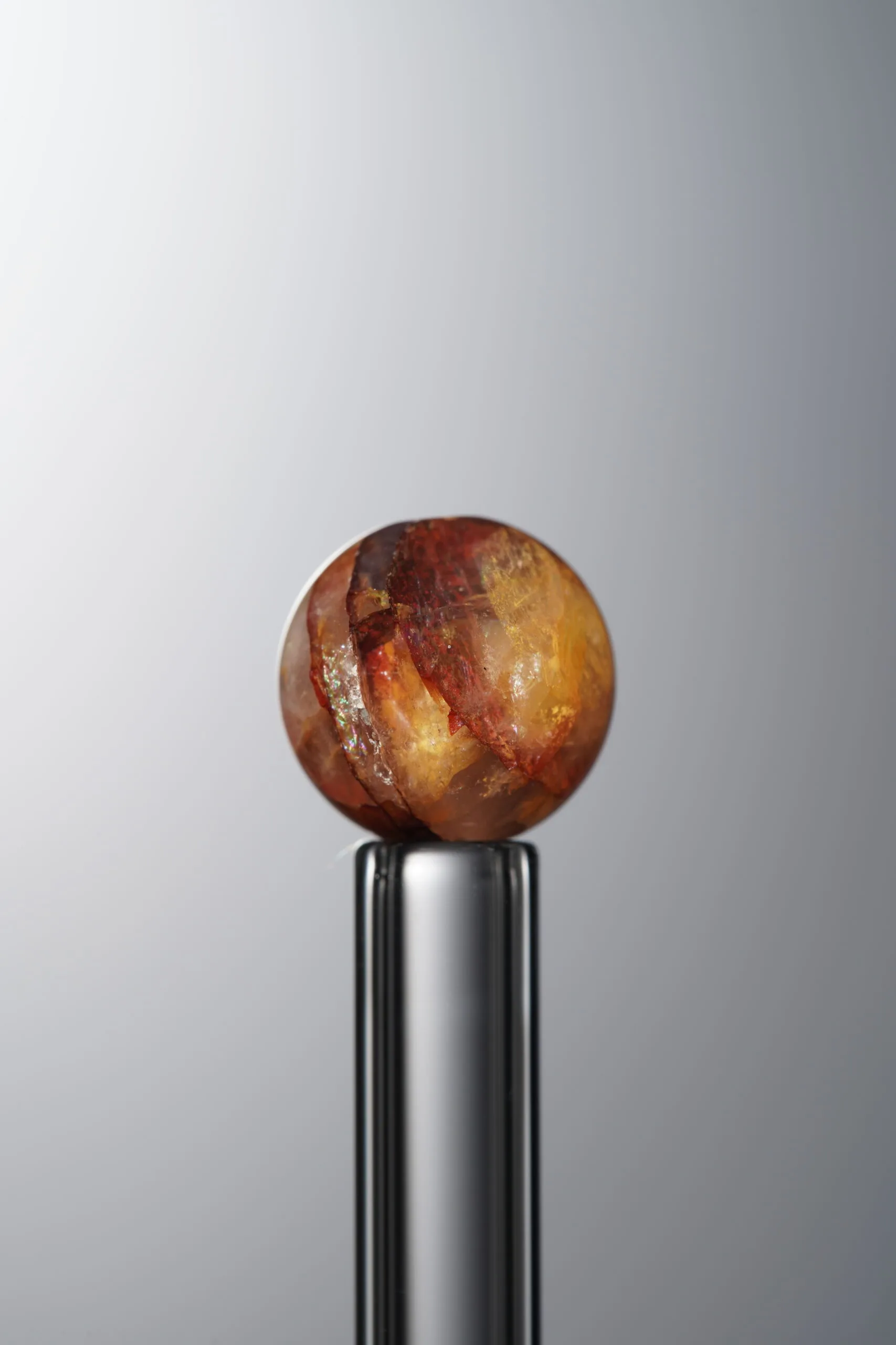 Crystal-Red&Brown-9mm Natural Gemstone Bead - Image 3