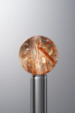 Crystal-Red&Brown-12mm Natural Gemstone Bead - Image 3