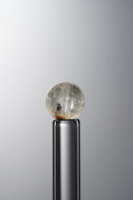 Crystal-White&Brown-7mm Natural Gemstone Bead
