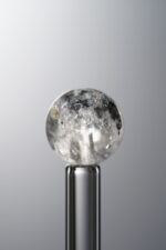 Crystal-White&Black-11mm Natural Gemstone Bead - Image 4