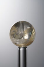 Crystal-White&Brown-14mm Natural Gemstone Bead - Image 2