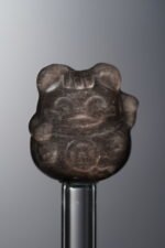 Obsidian-Silver-Maneki Neko-17mm