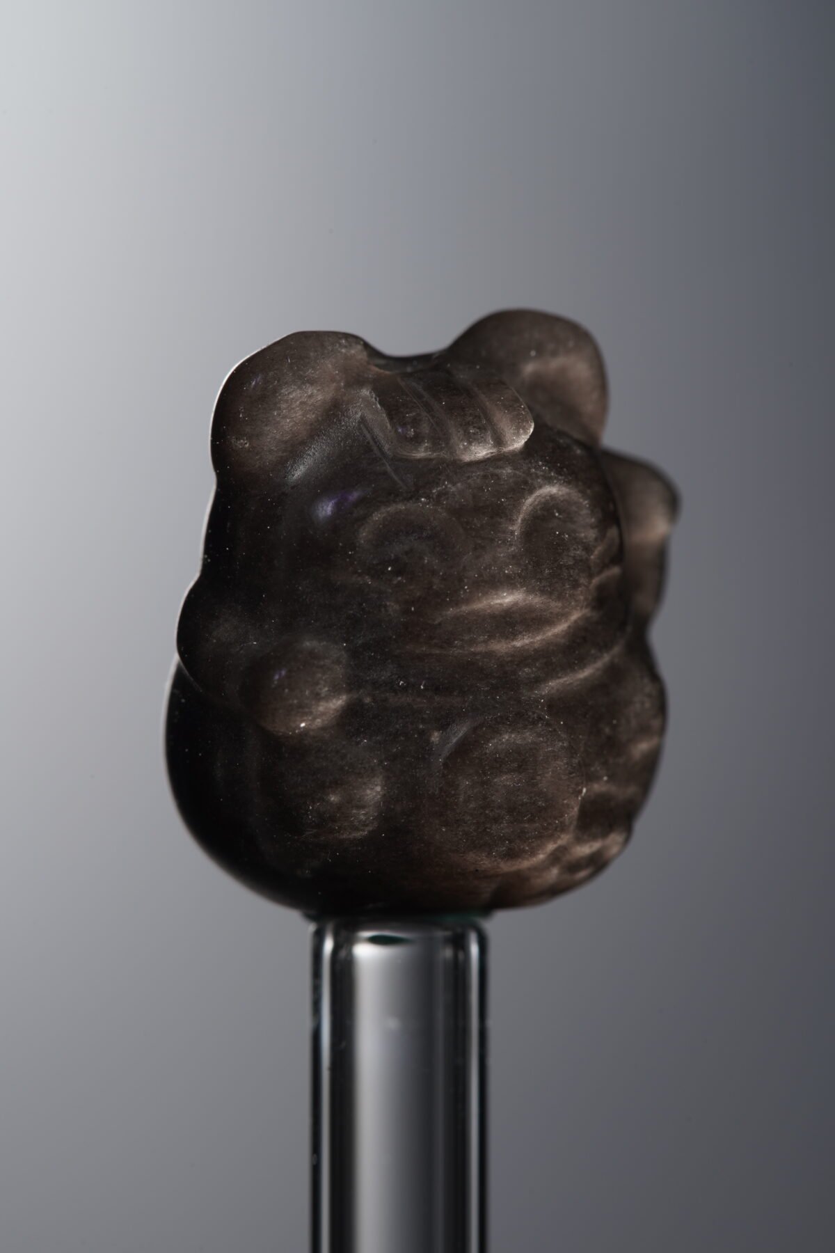 Obsidian-Silver-Maneki Neko-17mm - Image 2