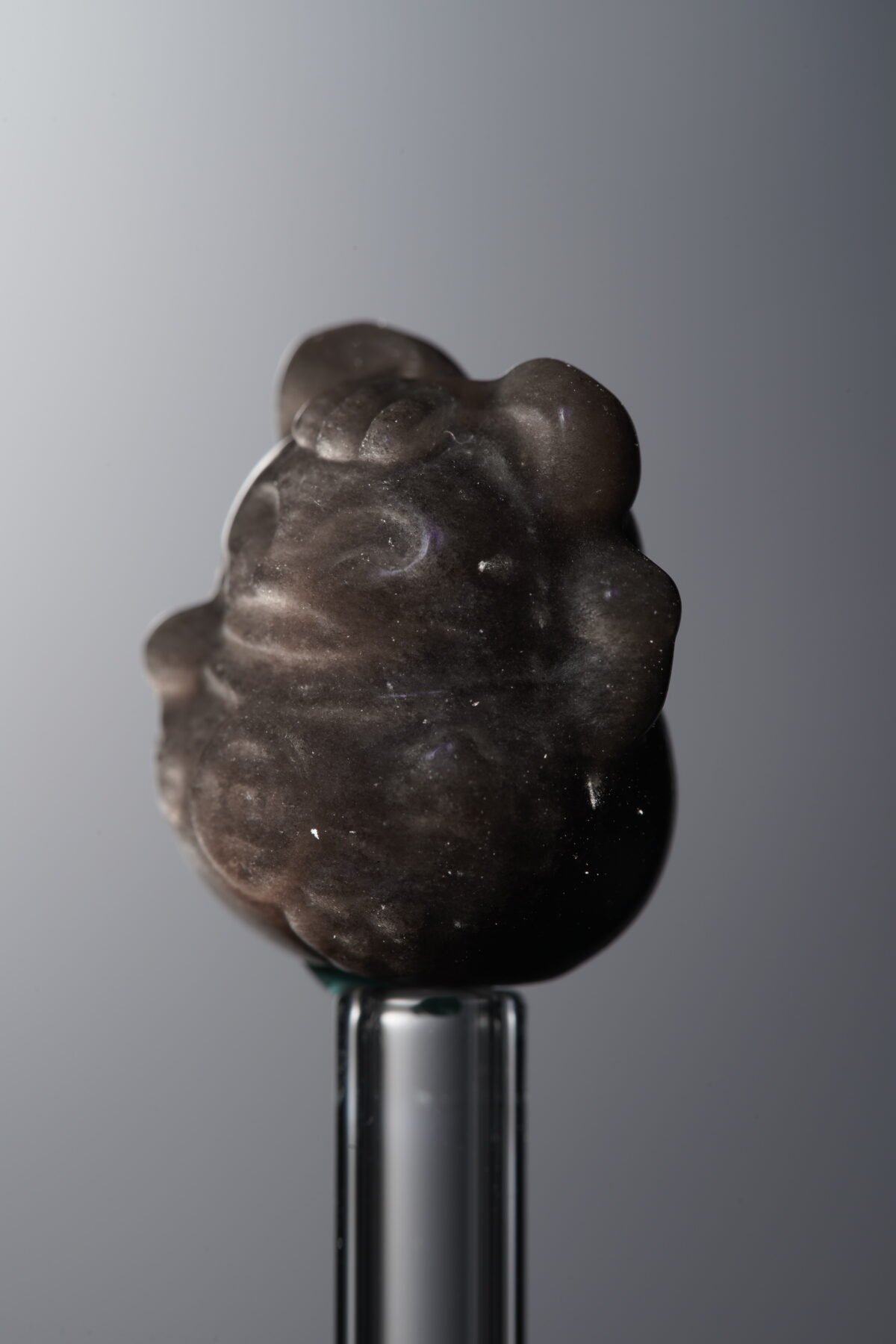 Obsidian-Silver-Maneki Neko-17mm - Image 3