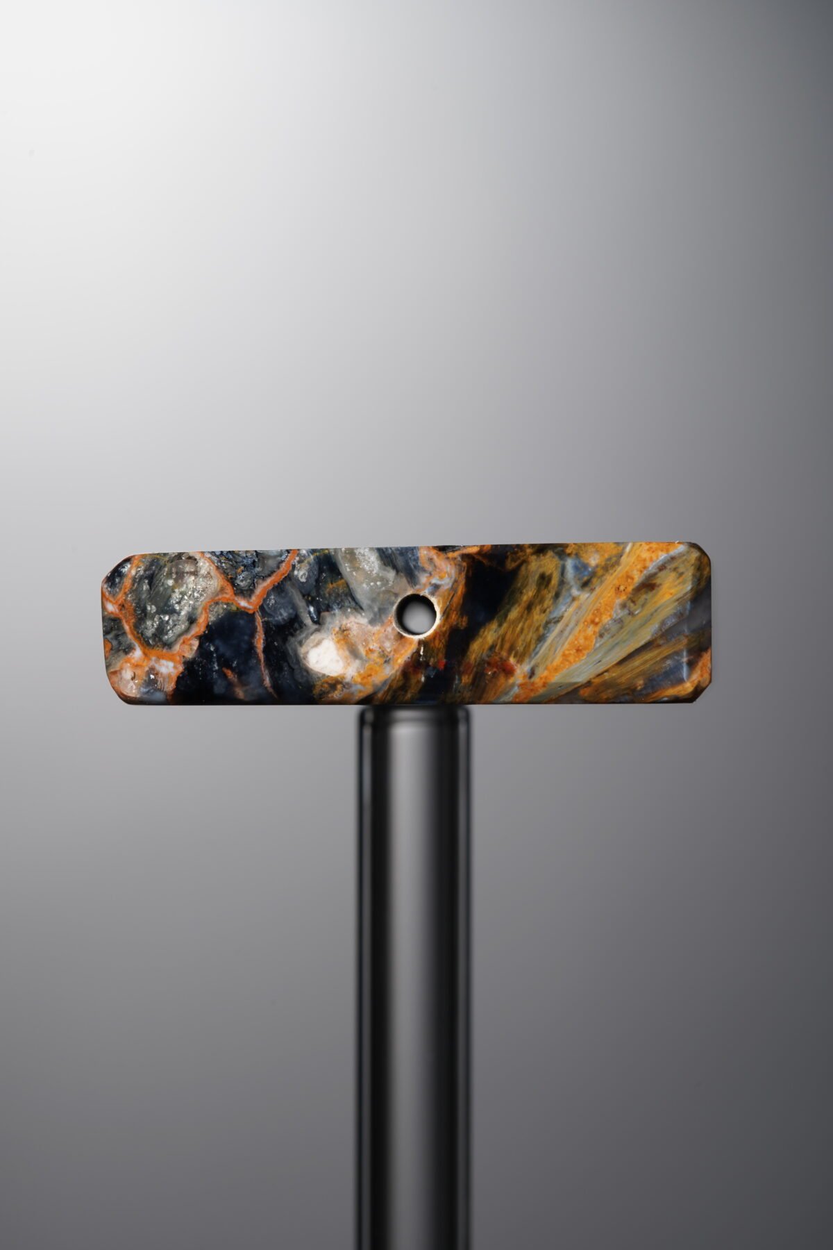 Pietersite-Black&Yellow-Rectangle Plaque-28mm - Image 2