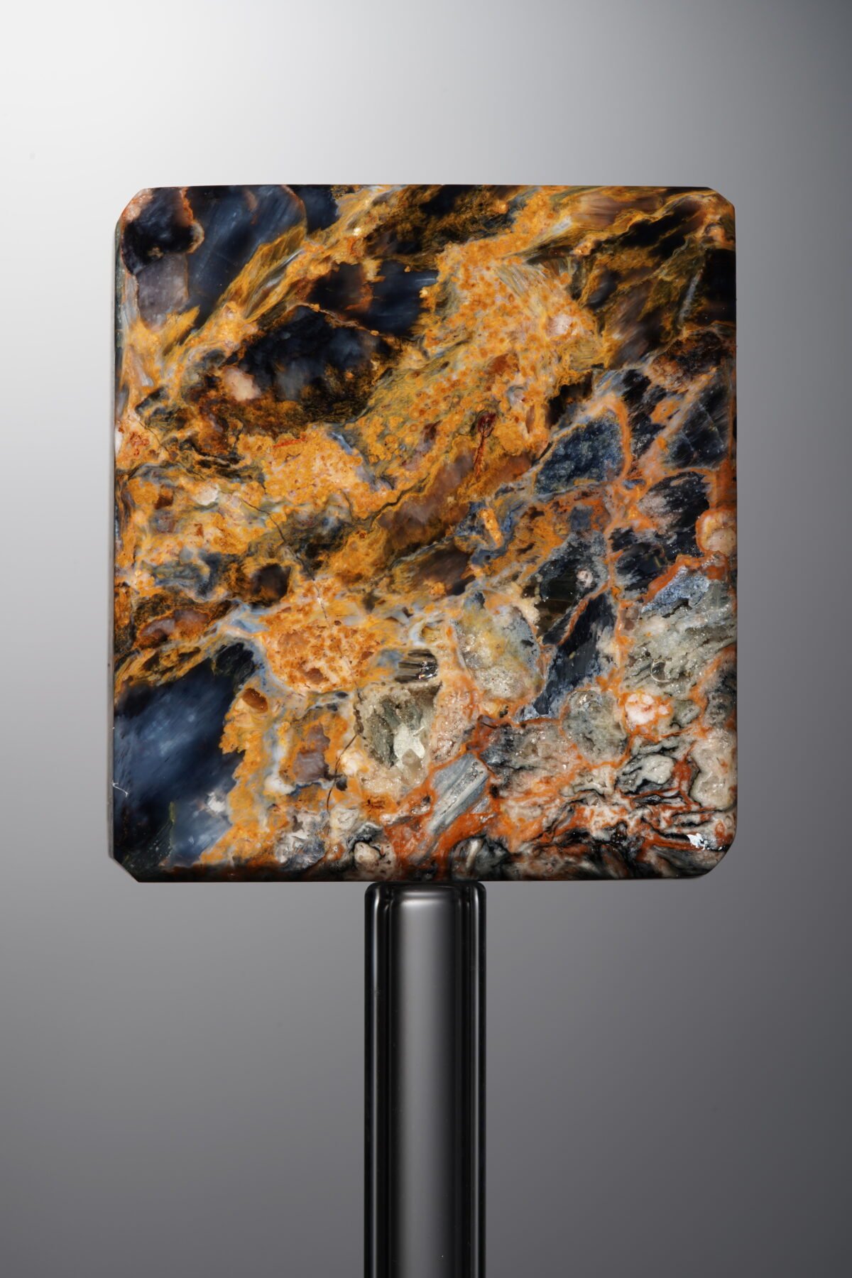 Pietersite-Black&Yellow-Rectangle Plaque-28mm - Image 1