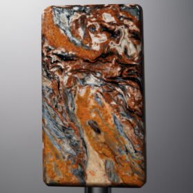 Pietersite-Black&Yellow-Rectangle Plaque-33mm