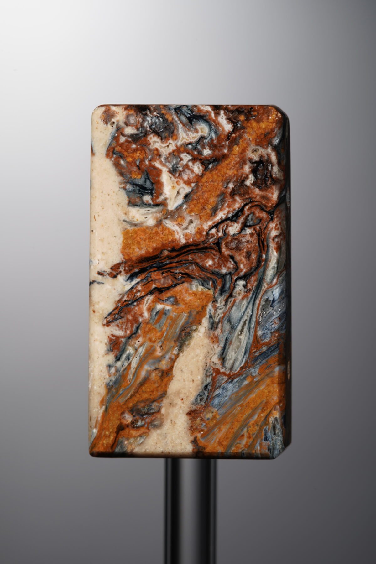 Pietersite-Black&Yellow-Rectangle Plaque-33mm - Image 3