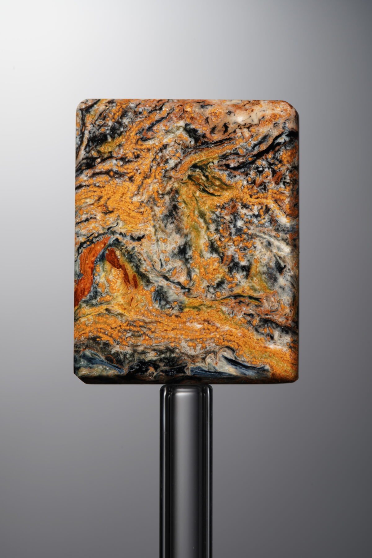 Pietersite-Yellow&Blue-Rectangle Plaque-27mm - Image 3