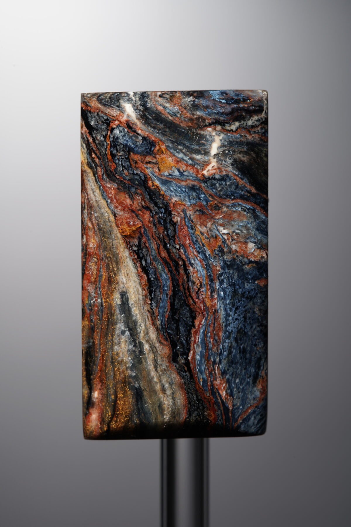 Pietersite-Blue-Rectangle Plaque-35mm - Image 1