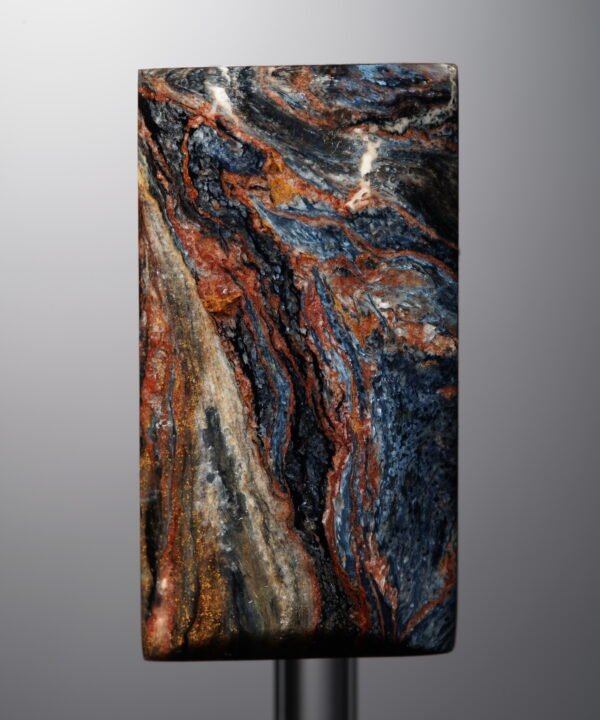 Pietersite-Blue-Rectangle Plaque-35mm
