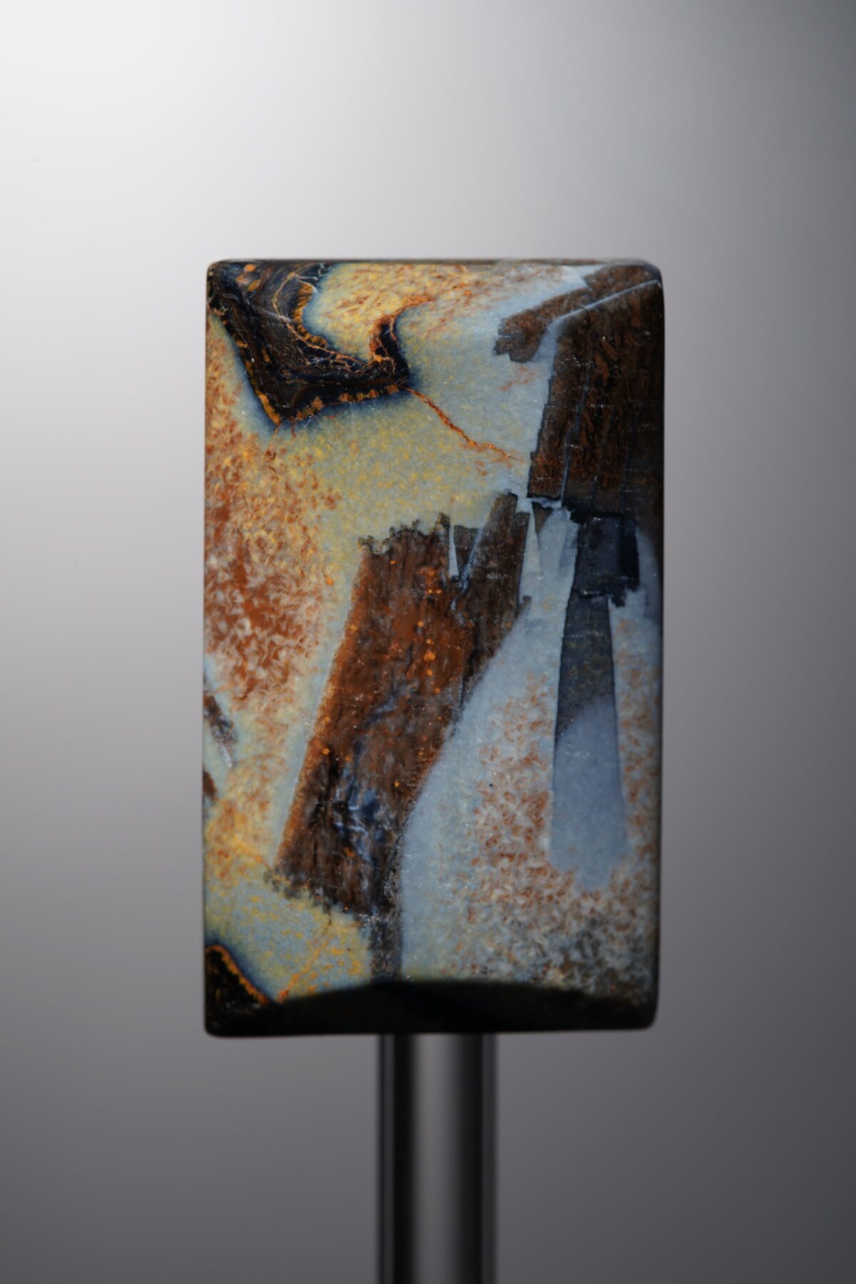 Pietersite-Blue-Rectangle Plaque-32mm - Image 1