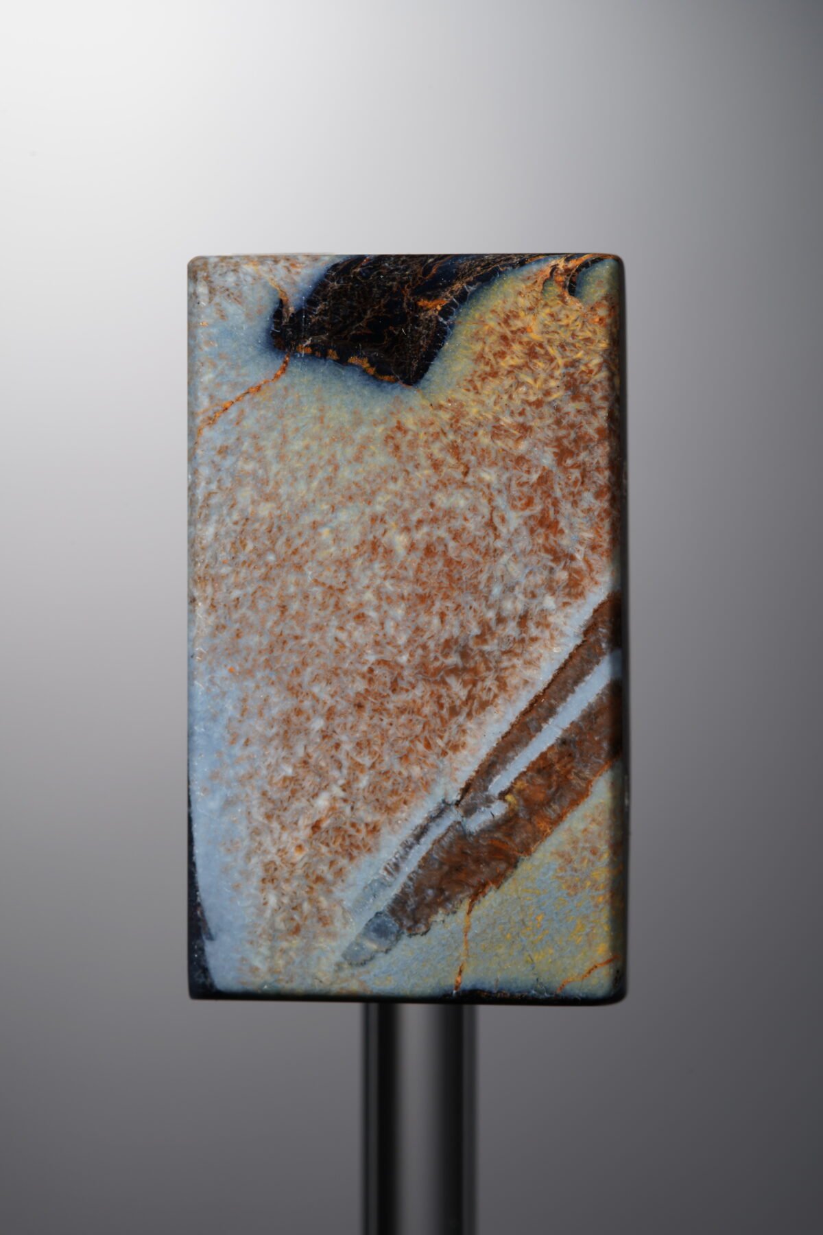 Pietersite-Blue-Rectangle Plaque-32mm - Image 3