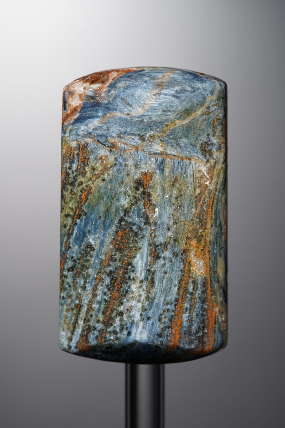 Pietersite-Blue-Rectangle Plaque-37mm - Image 3
