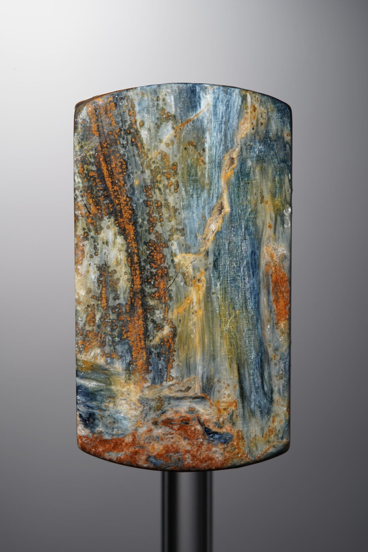 Pietersite-Blue-Rectangle Plaque-37mm - Image 1