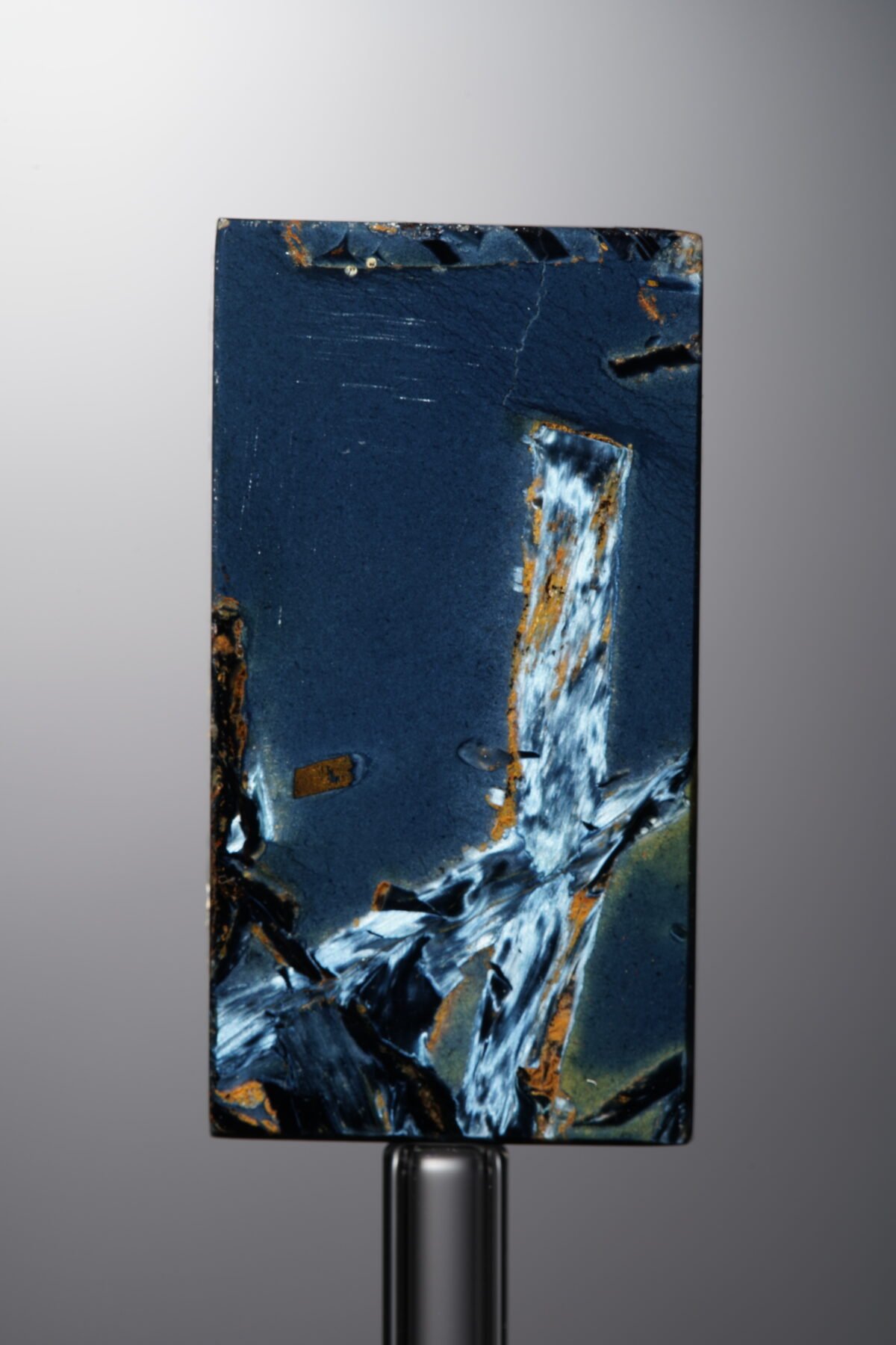 Pietersite-Blue-Rectangle Plaque-36mm - Image 1