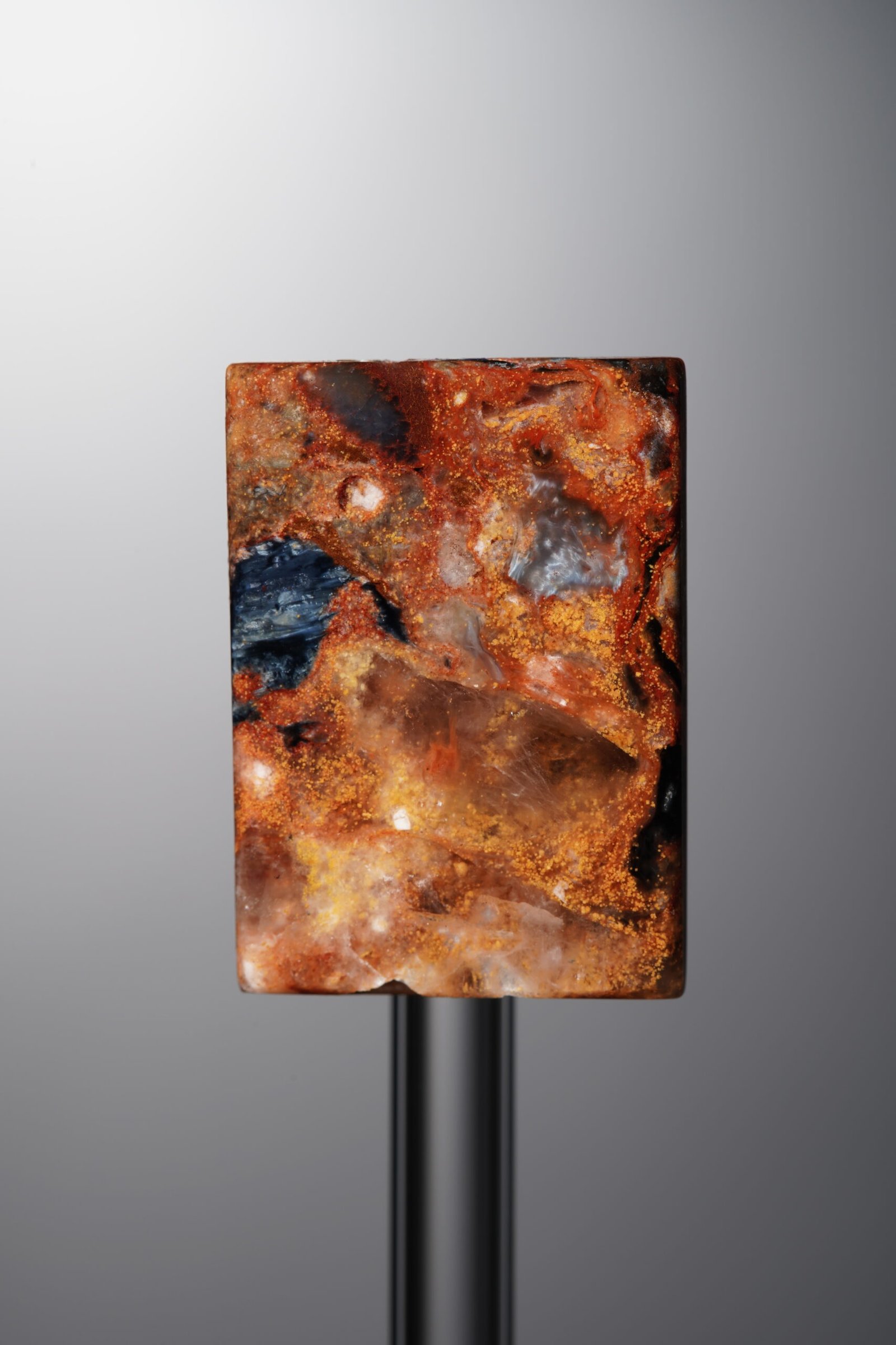 D1-511 (4) Pietersite-Yellow&Blue-Rectangle Plaque-25mm - Image 1