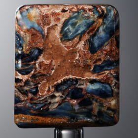 Pietersite-Yellow&Blue-Rectangle Plaque-21mm