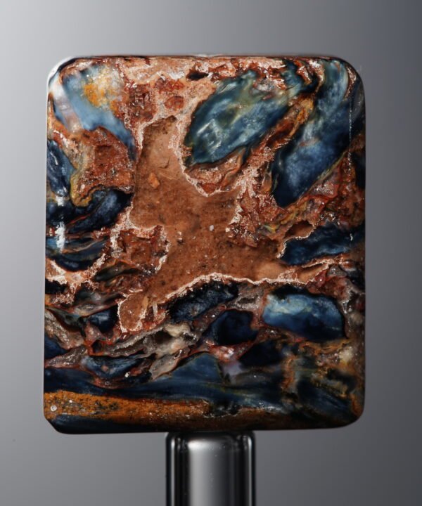 Pietersite-Yellow&Blue-Rectangle Plaque-21mm