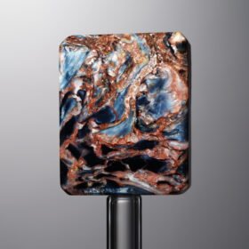 Pietersite-Yellow&Blue-Rectangle Plaque-23mm