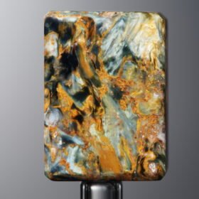 Pietersite-Yellow&Blue-Rectangle Plaque-20mm