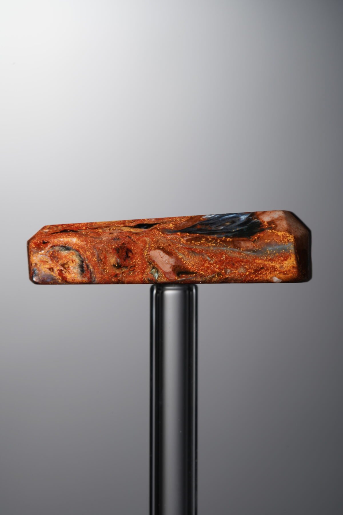 Pietersite-Brown&Blue-Fan-shaped Plaque-29mm - Image 2