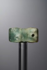 Serpentine Jade-Green-Four-flower Square Plaque-21mm - Image 4