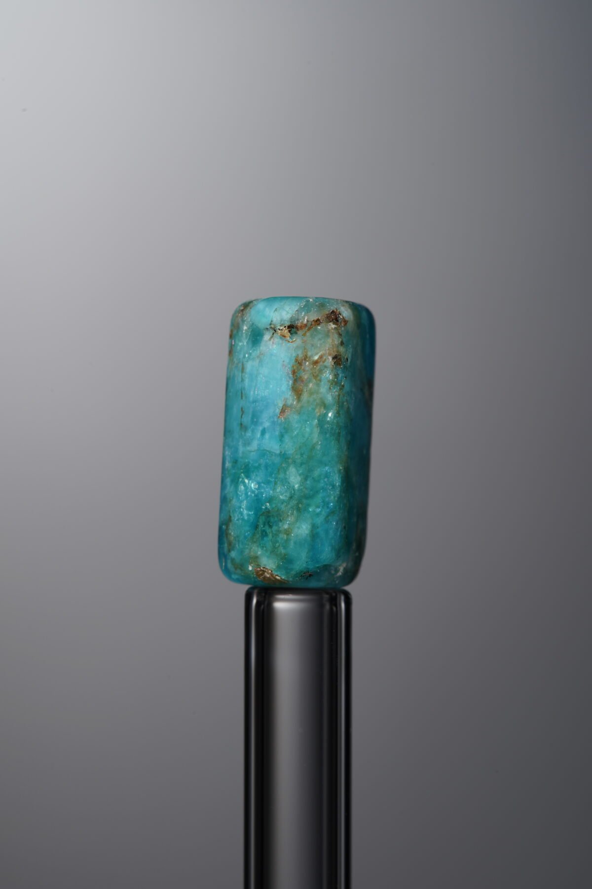 Apatite-Blue-Long Barrel Bead-13mm - Image 1