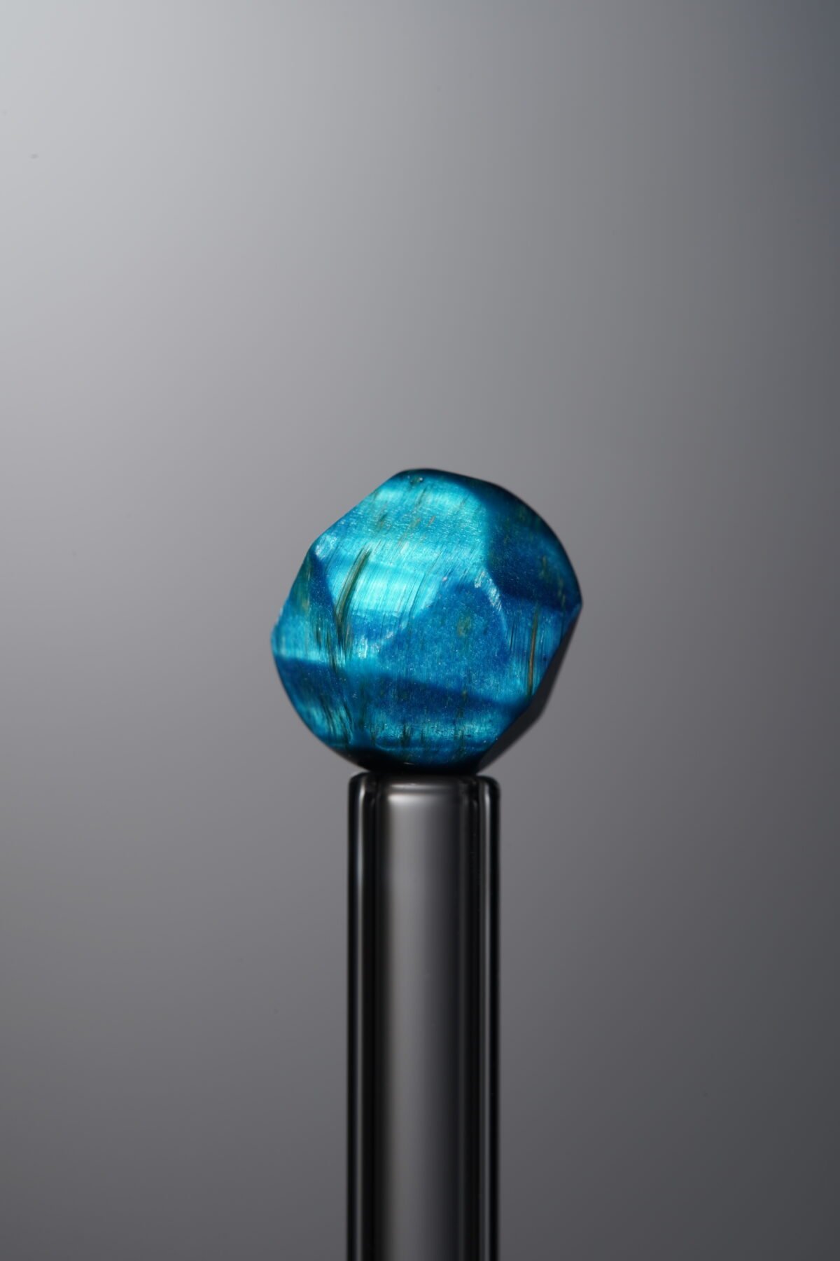 Tiger's Eye-Blue-Diamond-cut Bead-10mm - Image 1