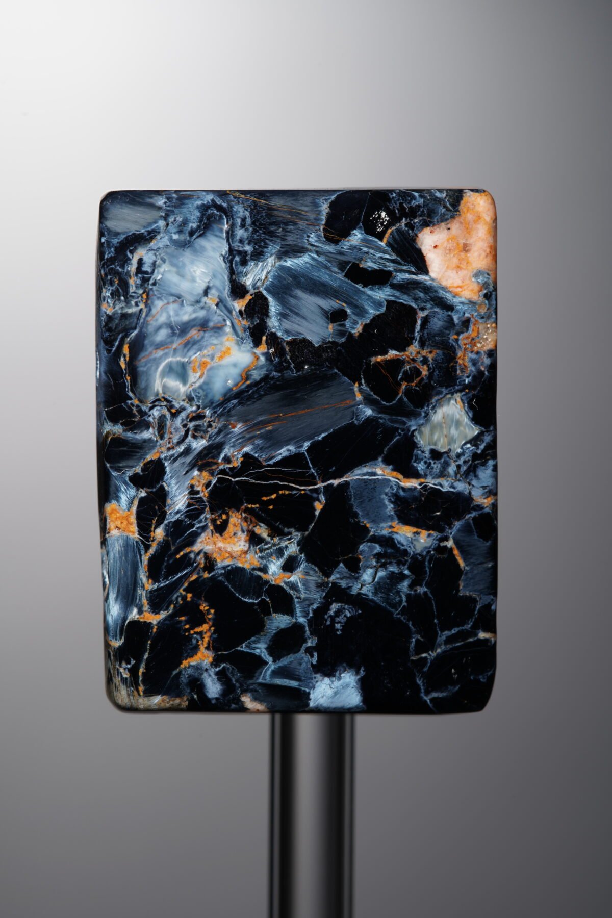 Pietersite-Blue-Rectangle Plaque-31mm - Image 1