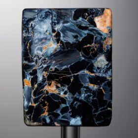 Pietersite-Blue-Rectangle Plaque-31mm