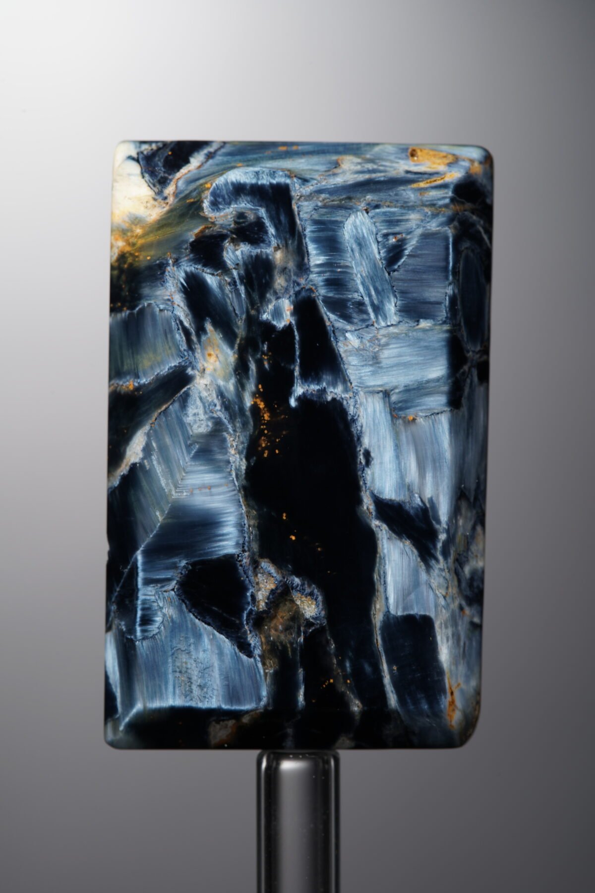 Pietersite-Blue-Rectangle Plaque-36mm - Image 1