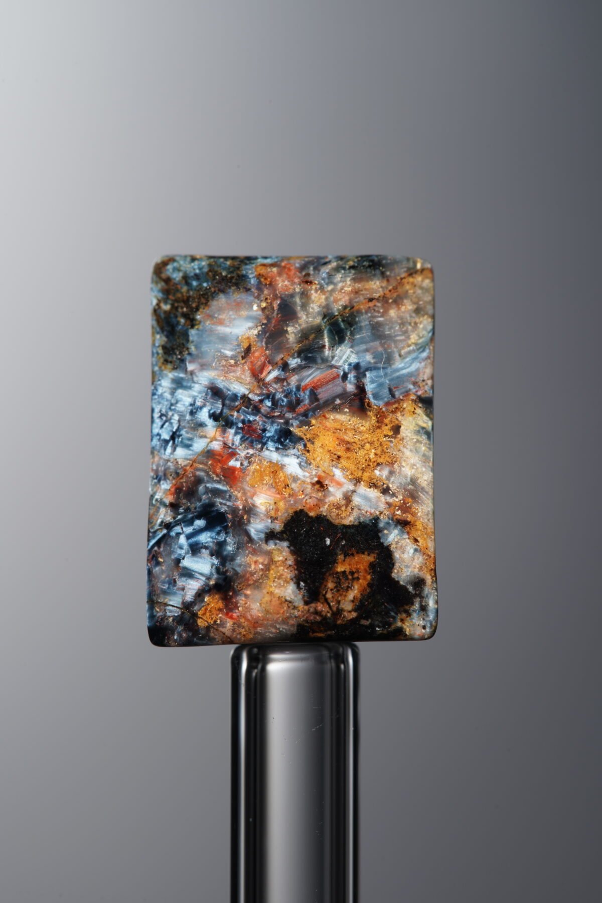 Pietersite-Blue-Rectangle Plaque-15mm - Image 1