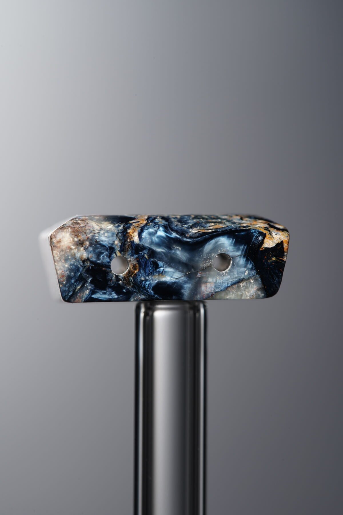 Pietersite-Blue-Rectangle Plaque-16mm - Image 3