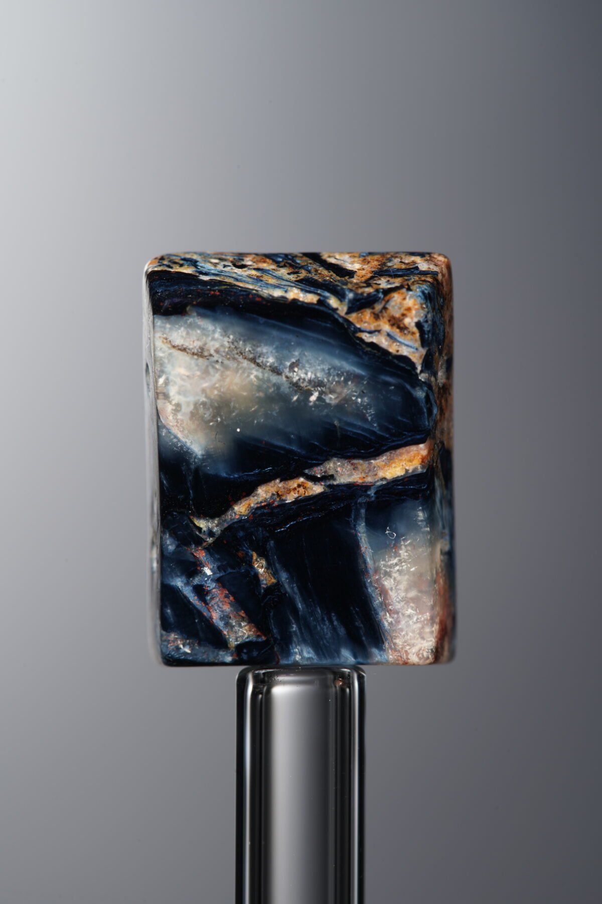 Pietersite-Blue-Rectangle Plaque-16mm - Image 1