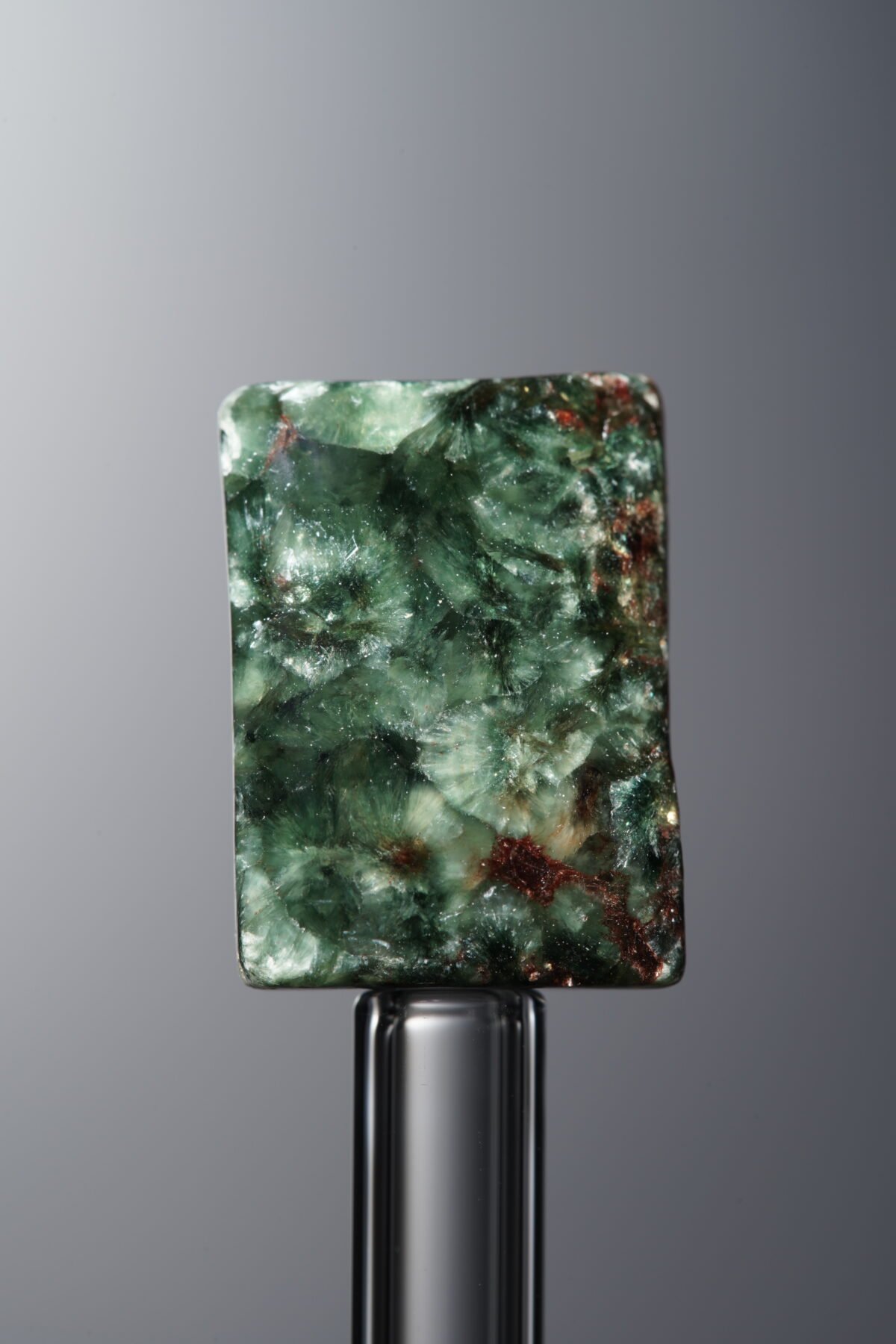 Seraphinite-Green-Rectangle Plaque-16mm - Image 1