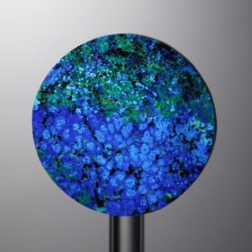 Phoenix Stone-Blue&Green-Disc Triangle Cut-25mm