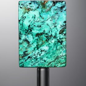 Phoenix Stone-Green-Rectangle Plaque-27mm