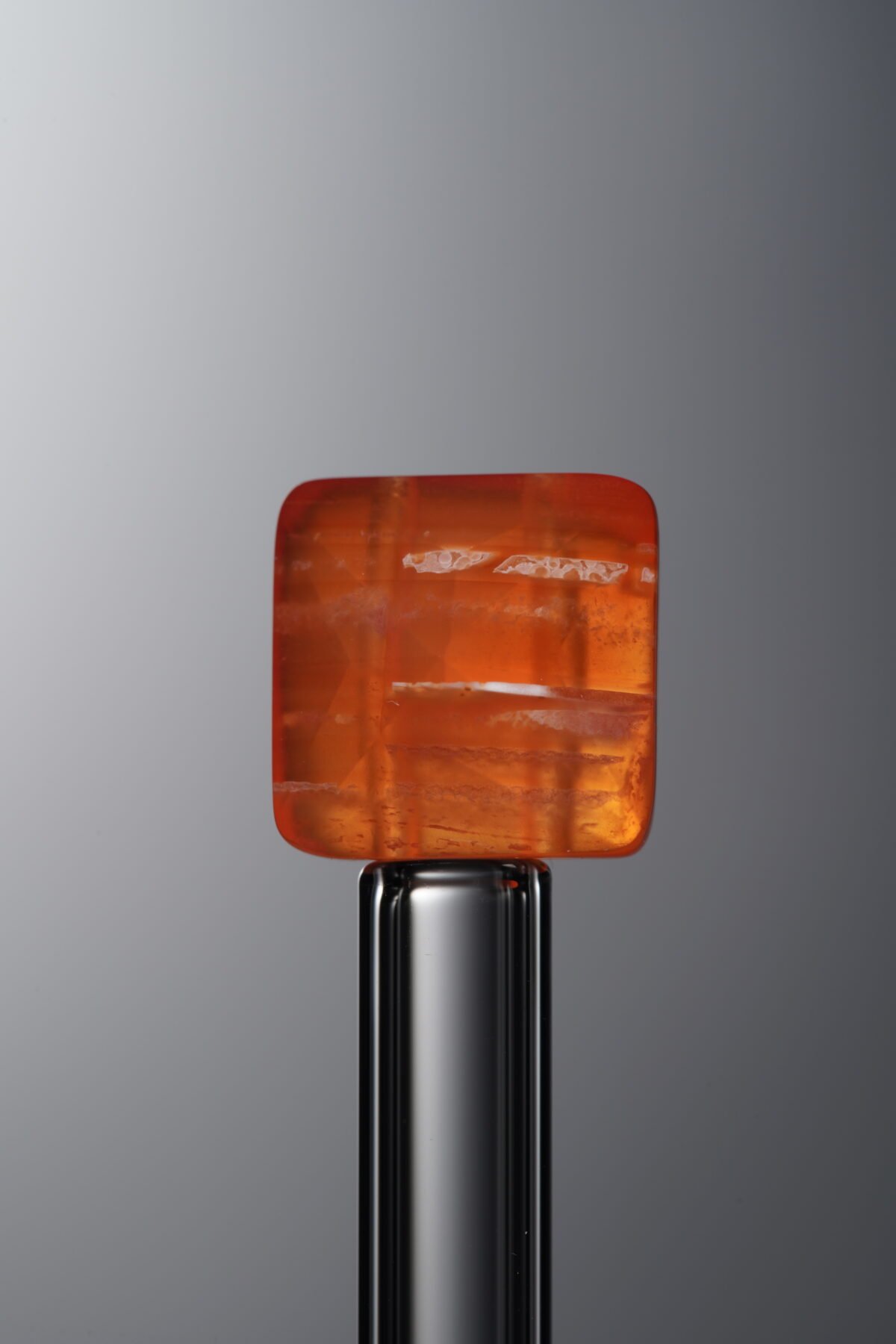 Agate-Orange-Rectangle Plaque-10mm - Image 4