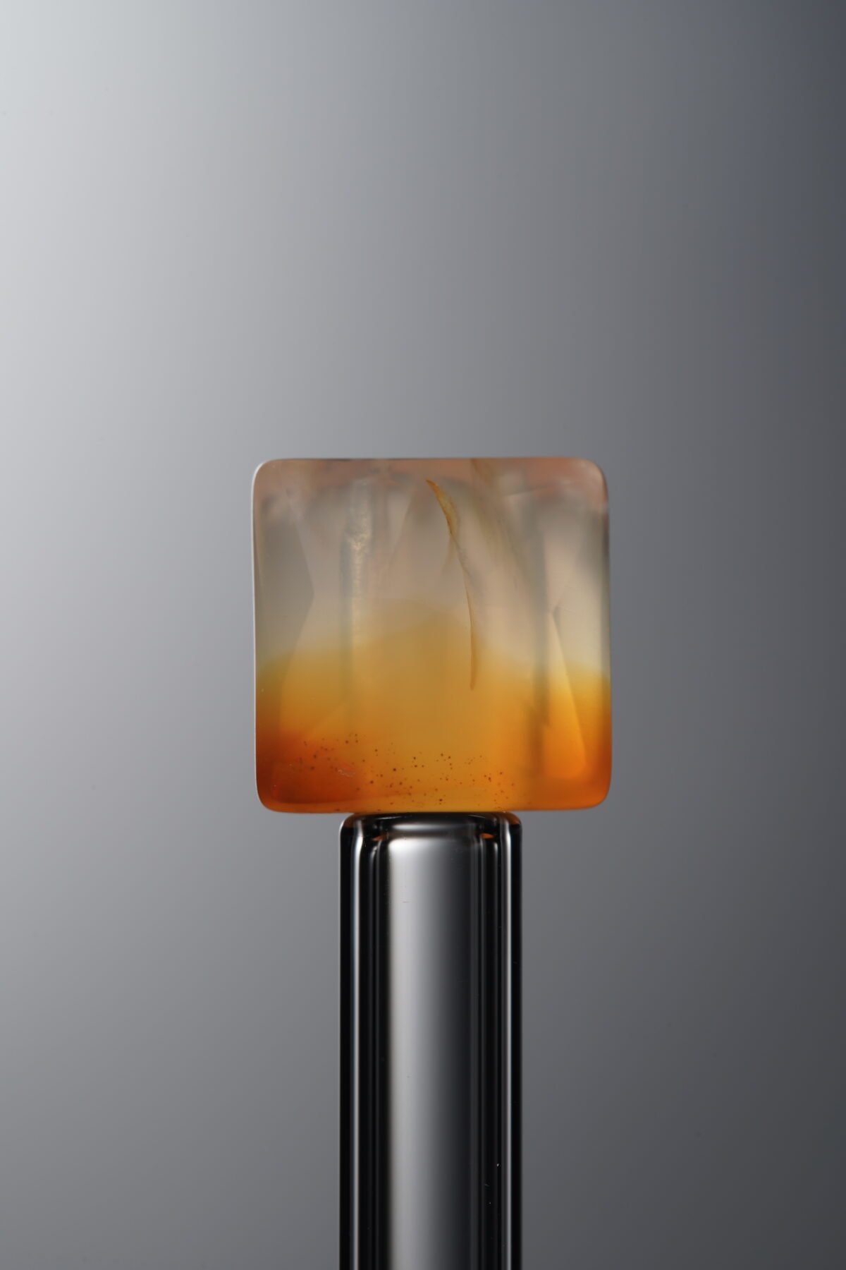 Agate-Orange-Rectangle Plaque-10mm - Image 2