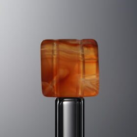 Agate-Orange-Rectangle Plaque-10mm