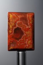 Agate-Red-Rectangle Plaque-21mm